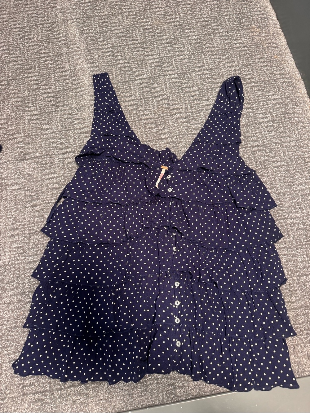 Free People Ruffle Me Up Set In Blue - Picture 2 of 5
